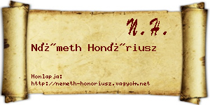 Németh Honóriusz névjegykártya